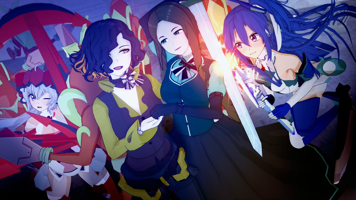 WarbladeK's tweet image. Leiur: "Step aside, we're taking center-stage this time, Symphogears."
Chris: "Dammit! Where the hell did this horde of Noise come from?!"
Phara: "Hmm... A false sword? Not worth my time."
Tsubasa: "Tch-!"
#SYMPHOGEAR #シンフォギア #symphogearxd #コイカツ #koikatsu #KoikatsuParty