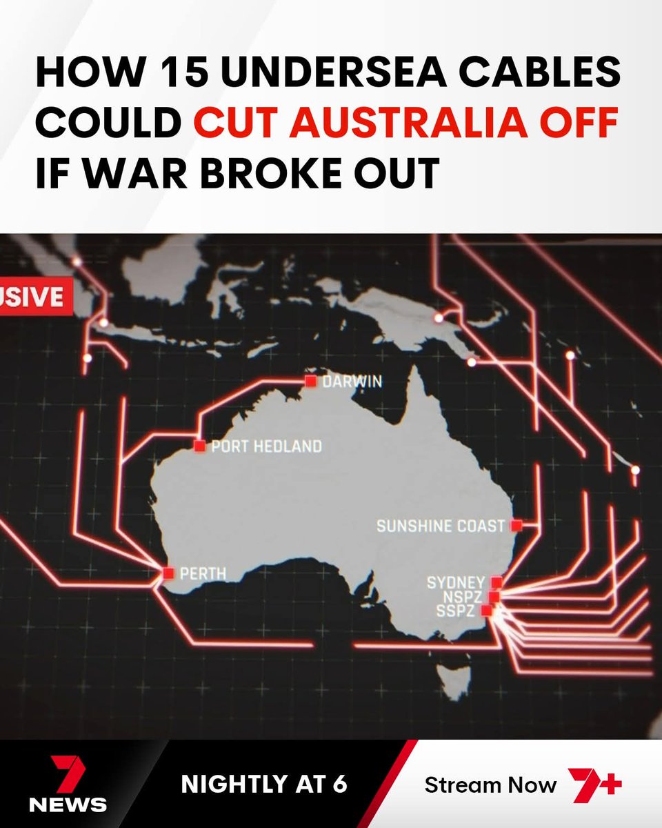 scottjla's tweet image. That's a lot of different cables and there is satellite.
This drumming up of fear Australia is under threat is becoming ridiculous.