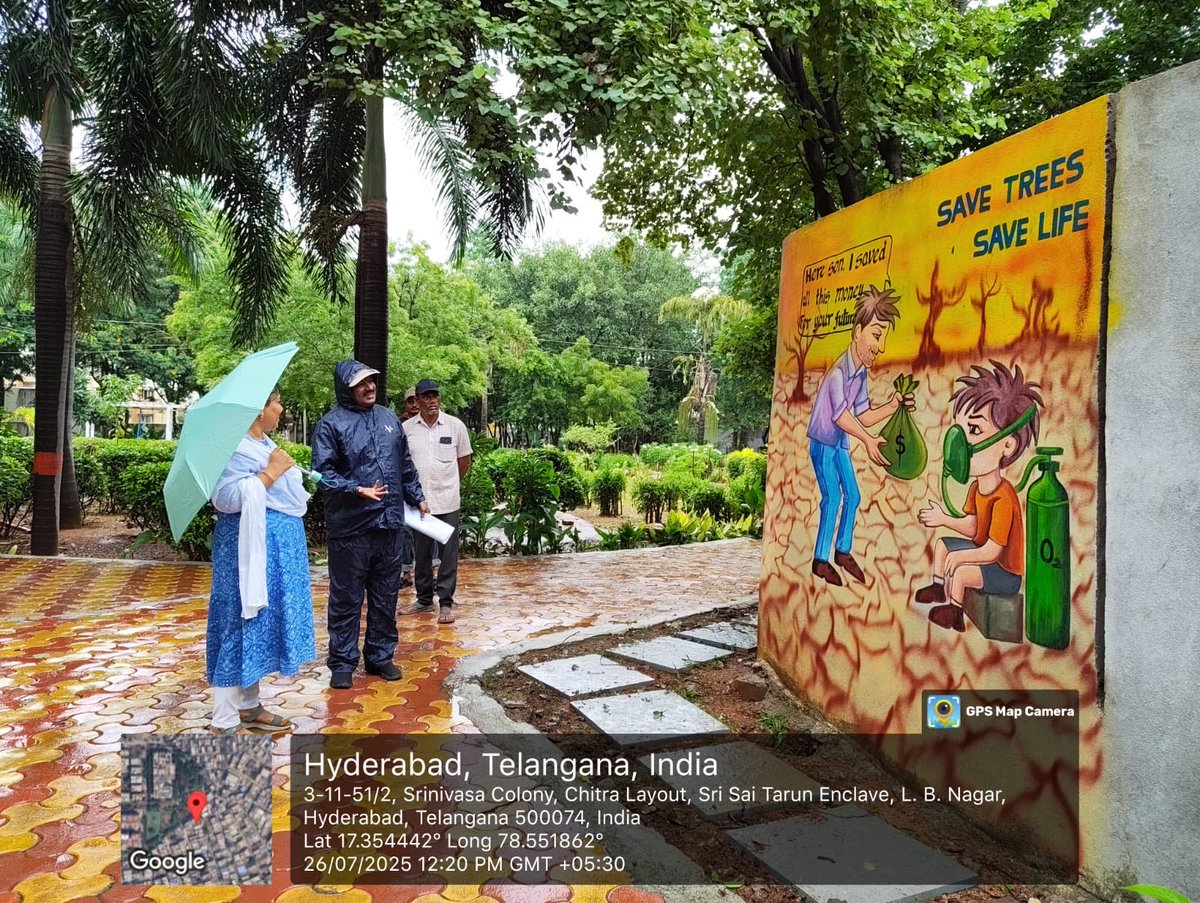 Zonal Commissioner, LB Nagar Zone, GHMC (@zc_lbnagar) on Twitter photo Development of greenery at Chitra Layout Park (Extension area), Ward No. 20, RK Puram Division, Saroor Nagar Circle - 5, LB Nagar Zone, GHMC.
<a href="/TelanganaCMO/">Telangana CMO</a>
@offdsb
<a href="/PrlsecyMAUD/">Prl Secy MAUD.</a>
<a href="/gadwalvijayainc/">Vijayalaxmi Gadwal, GHMC MAYOR</a>
<a href="/CommissionrGHMC/">Commissioner GHMC</a>
<a href="/GHMCOnline/">GHMC</a> Development of greenery at Chitra Layout Park (Extension area), Ward No. 20, RK Puram Division, Saroor Nagar Circle - 5, LB Nagar Zone, GHMC.
<a href="/TelanganaCMO/">Telangana CMO</a>
@offdsb
<a href="/PrlsecyMAUD/">Prl Secy MAUD.</a>
<a href="/gadwalvijayainc/">Vijayalaxmi Gadwal, GHMC MAYOR</a>
<a href="/CommissionrGHMC/">Commissioner GHMC</a>
<a href="/GHMCOnline/">GHMC</a>