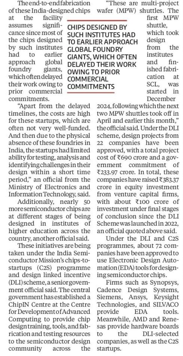 Anuraag_Shukla's tweet image. 20 chips designed by Indian students fabricated by SCL Mohali, with 36 more on the way, a landmark in self-reliant semiconductor R&amp;amp;D. 

No more waiting on global giants. The chip-to-startup dream is taking root. 

#SemiconductorIndia #MakeInIndia #TechSovereignty #ChipIN
