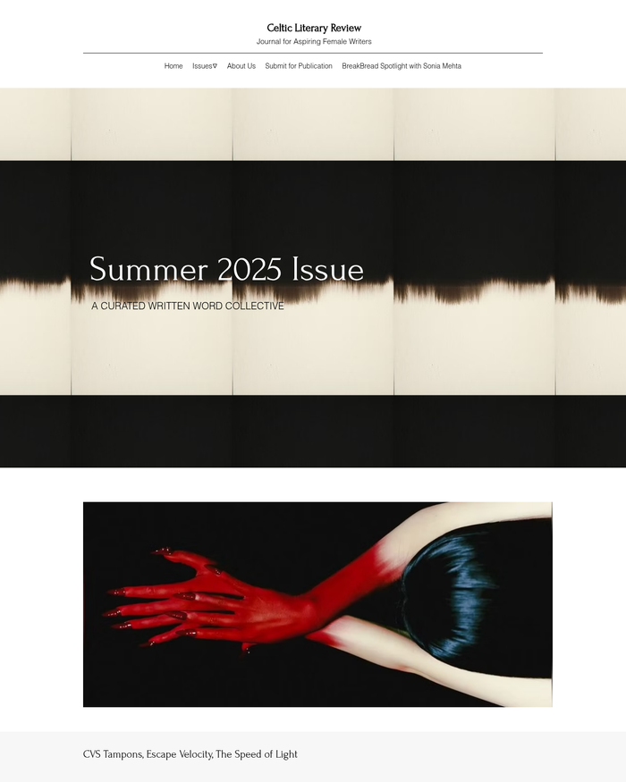 Duotrope's tweet image. New publisher listing for: Celtic Literary Review (Fiction Poetry Nonfiction; non-paying) duotrope.com/magazine/celti… #WritingCommunity