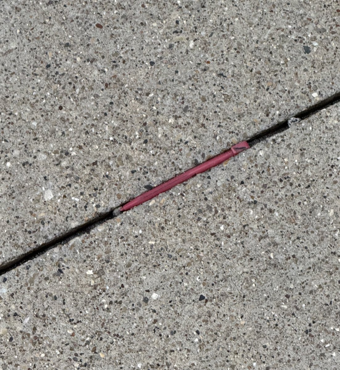 blueralts's tweet image. there’s a DS stylus sitting in a sidewalk crack in downtown Chicago
