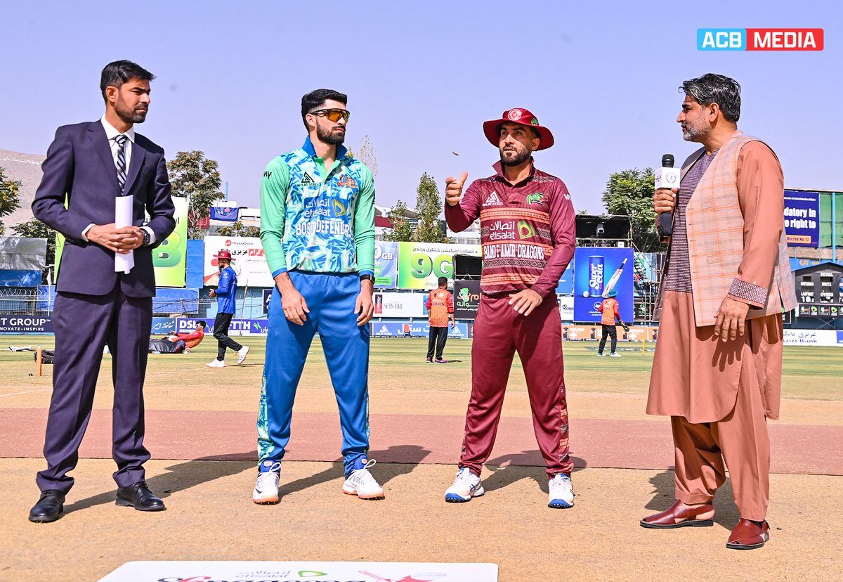 ACBofficials's tweet image. 🚨 TOSS ALERT! 🚨
The Band-e-Amir Dragons have won the toss and opted to bowl first against the Bost Defenders in the 15th game of the 10th edition of the Etisalat Shpageeza Cricket League 2025, powered by XBull. 👏
#Shpageeza | #SCLX | #XBull | #Etisalat | #BADvBDD