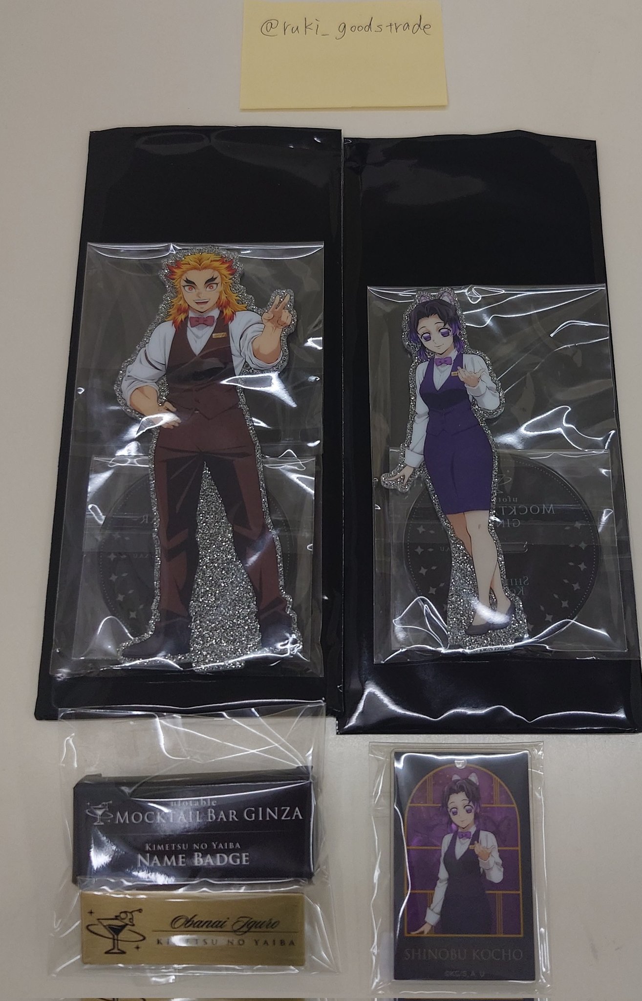 【新品】鬼滅の刃　モクテル　BAR アクスタ　煉獄　蜜璃　しのぶ 新品】鬼滅の刃 モクテル MOCKTAIL BAR アクスタ 蜜璃 しのぶ