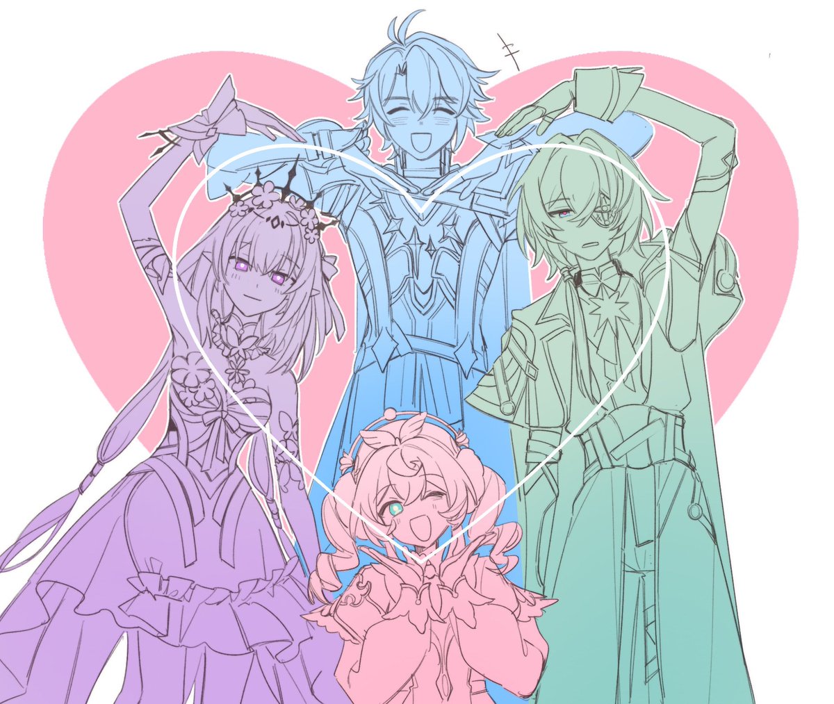 L_Azorion's tweet image. #崩壊スターレイル #HonkaiStarRail  #Castorice #Anaxa #Hyacine #Phainon