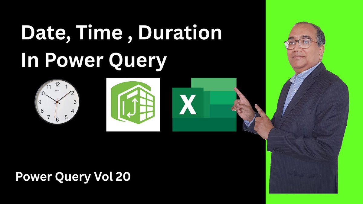 ArnabRDutta's tweet image. youtu.be/qjJSluavfn0
Welcome to the video on using Date, Time, and Duration functions in Power Query! In this video, we’ll give you a brief overview of the powerful transformation tools available under the Date, Time, and Duration drop-down menus.#PowerQuery #DateFunctions