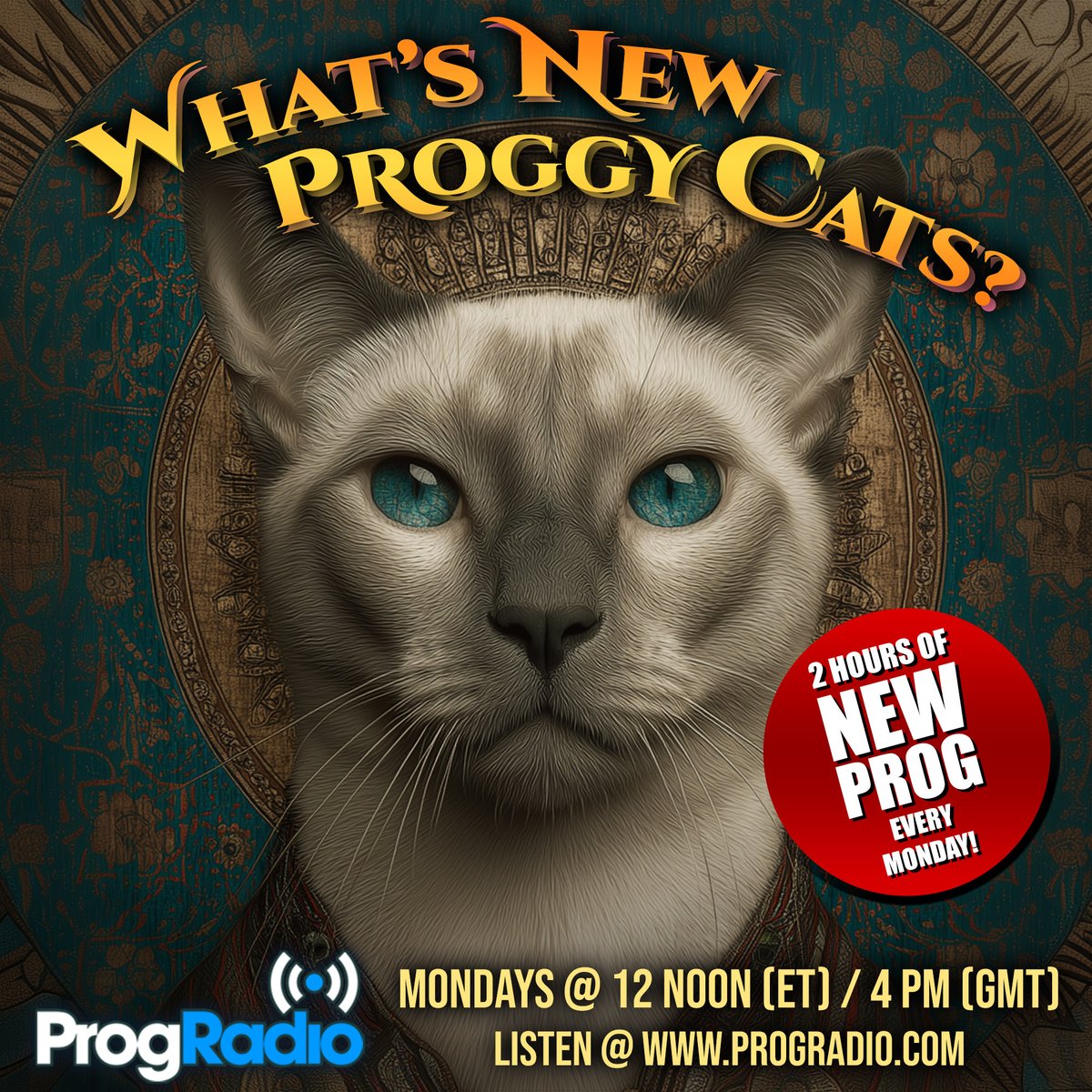 It's Monday and time for all the grooviest and proggiest cats to assemble to listen to two hours of this week's NEW PROG!!!

"What’s New Proggy Cats?" — the #1 hit show where Prog fans around the world DISCOVER and HEAR the latest Prog Rock releases each week.

TWO HOURS of