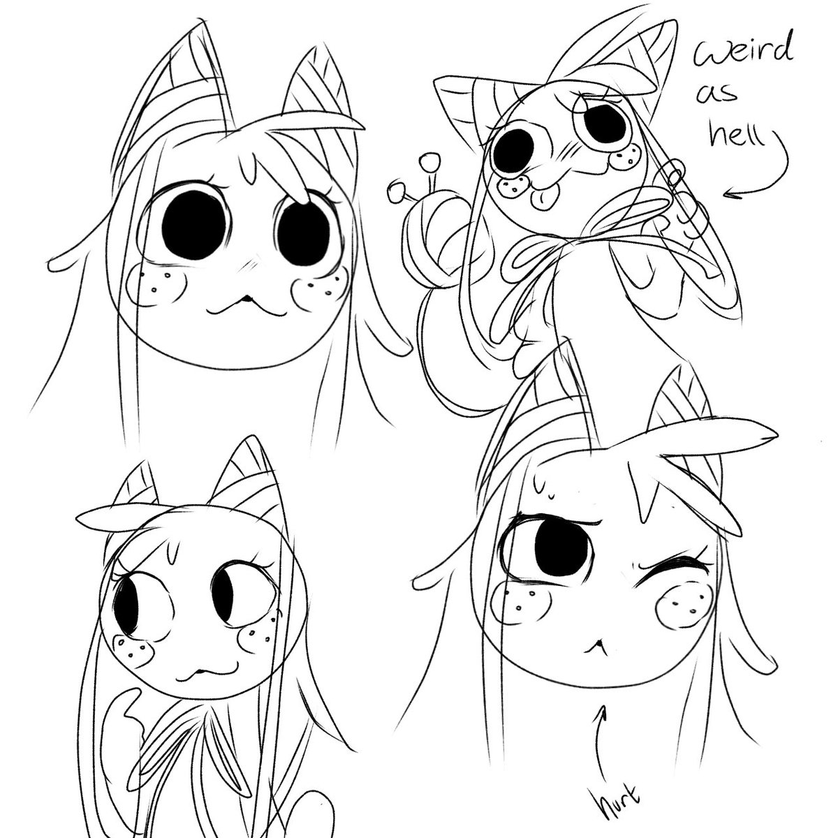 fritzymes's tweet image. dandy’s world oc stuff her name is knitten
I don’t like the paw pads just pretend they don’t exist 😭