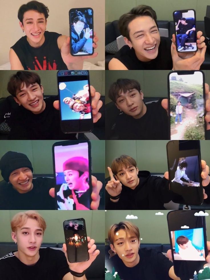 cb97skzone's tweet image. el teléfono de bang chan guarda tesoros