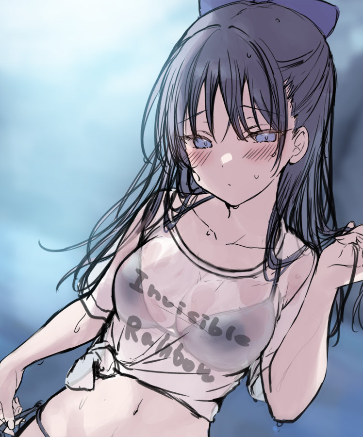 quincee0614's tweet image. ネムちゃんの線画描いてる最中に
差分用に彼シャツ描き足してみた
透明な🌈だけにTシャツも透けさせたい🤔