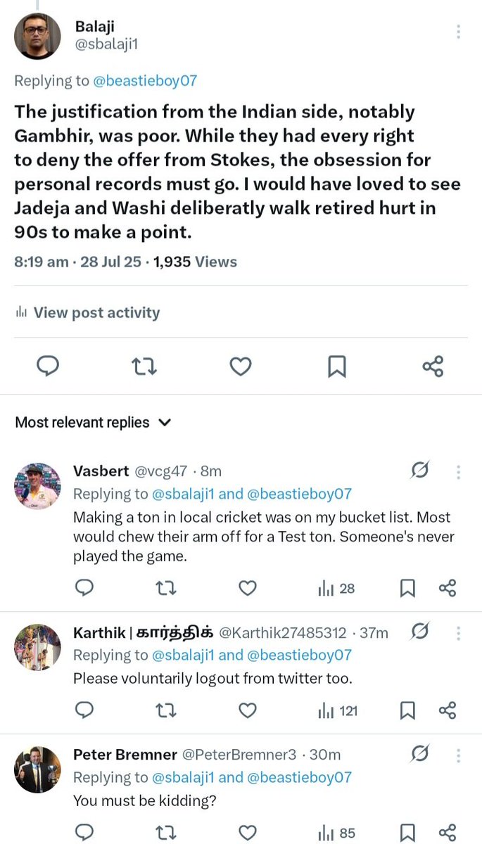 sbalaji1's tweet image. When you have the top-4 run scorers in rhe series and yet trail 2-1, you should know what&apos;s wrong with the team! Simple, it&apos;s not a team but a bunch of personalities. Suraj Randiv exposed this many years back and Stokes irked them even more. Not appreciating either of them.