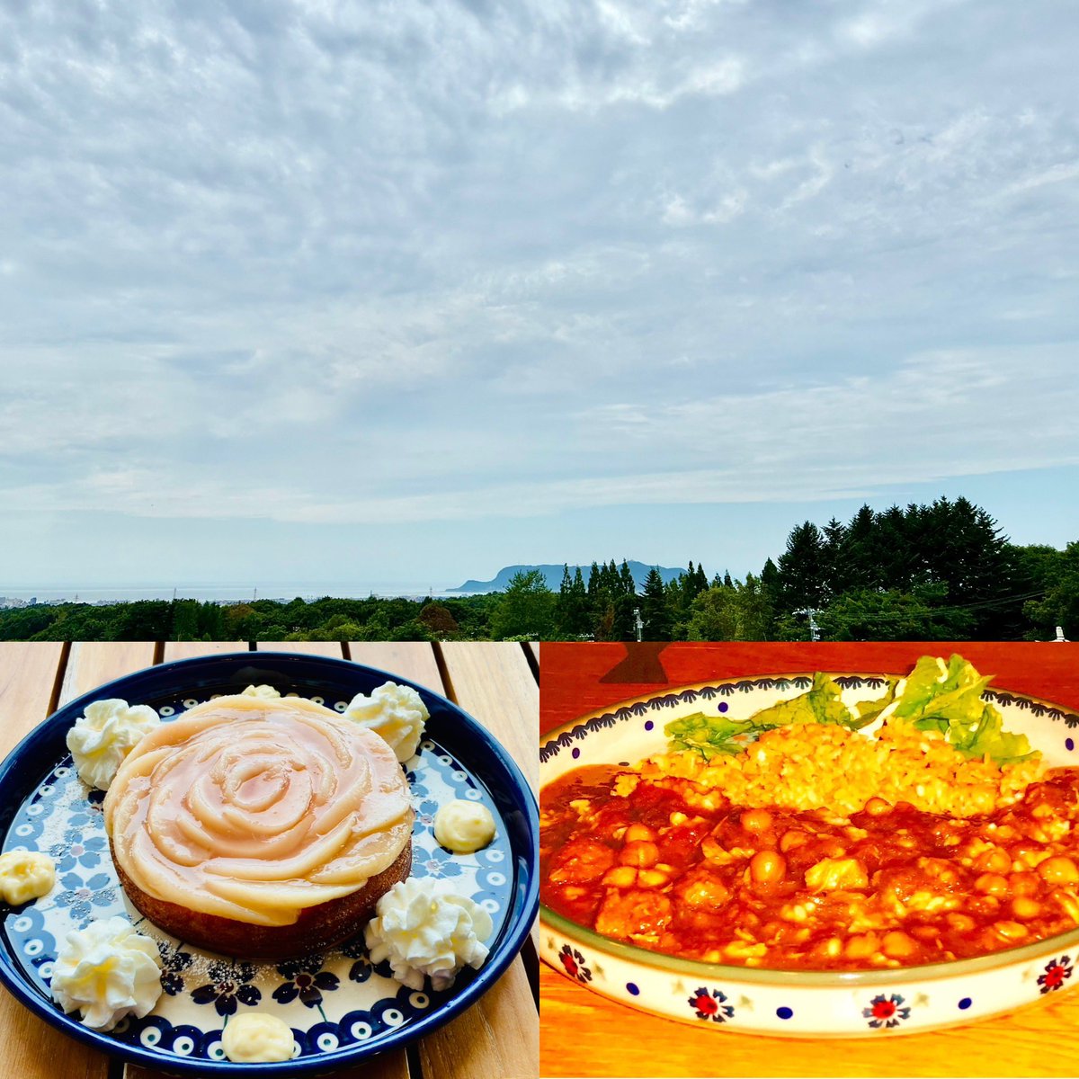 今日の函館は曇り🌥️
蒸し暑い💦
夏バテしないように
美味しいのいっぱい食べましょう😋

夏限定
桃のパンケーキ

パイナップルとひよこ豆
パイナップルのポークカレー

ご来店をお待ちしています🙇‍♂️