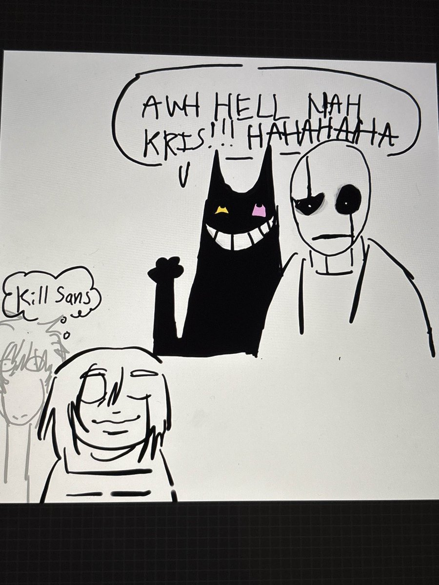 temmiegetsajob's tweet image. me when i draw gaster for the first time and the app restarts #DELTARUNE #wdgaster