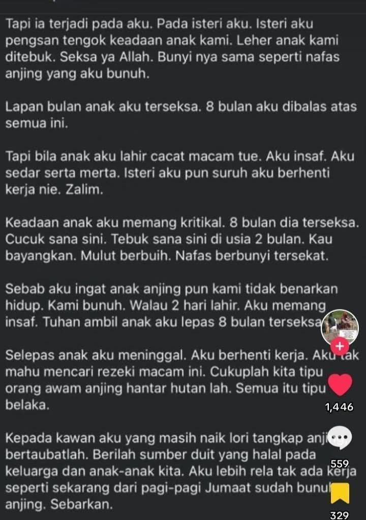 Ini kisah benar yg dikongsikan oleh seorg rakan kpd saya.Penulis adalah bekas kakitangan "Dark Vader"di Johor.Baca realiti "KIFARAH " yg beliau lalui &amp; pendedahan sebenar apa yg saya suarakan selama ini bukan "sembang" semata2,tapi realitinya!Semoga ramai lebih sedar.Renung2kan