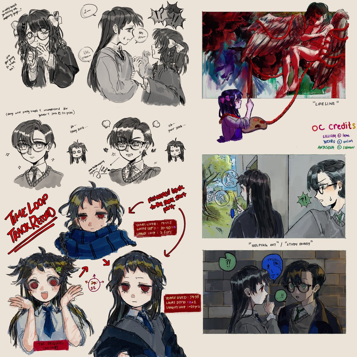 slowlyonion's tweet image. (oc: yuzuru) time loop pt 2