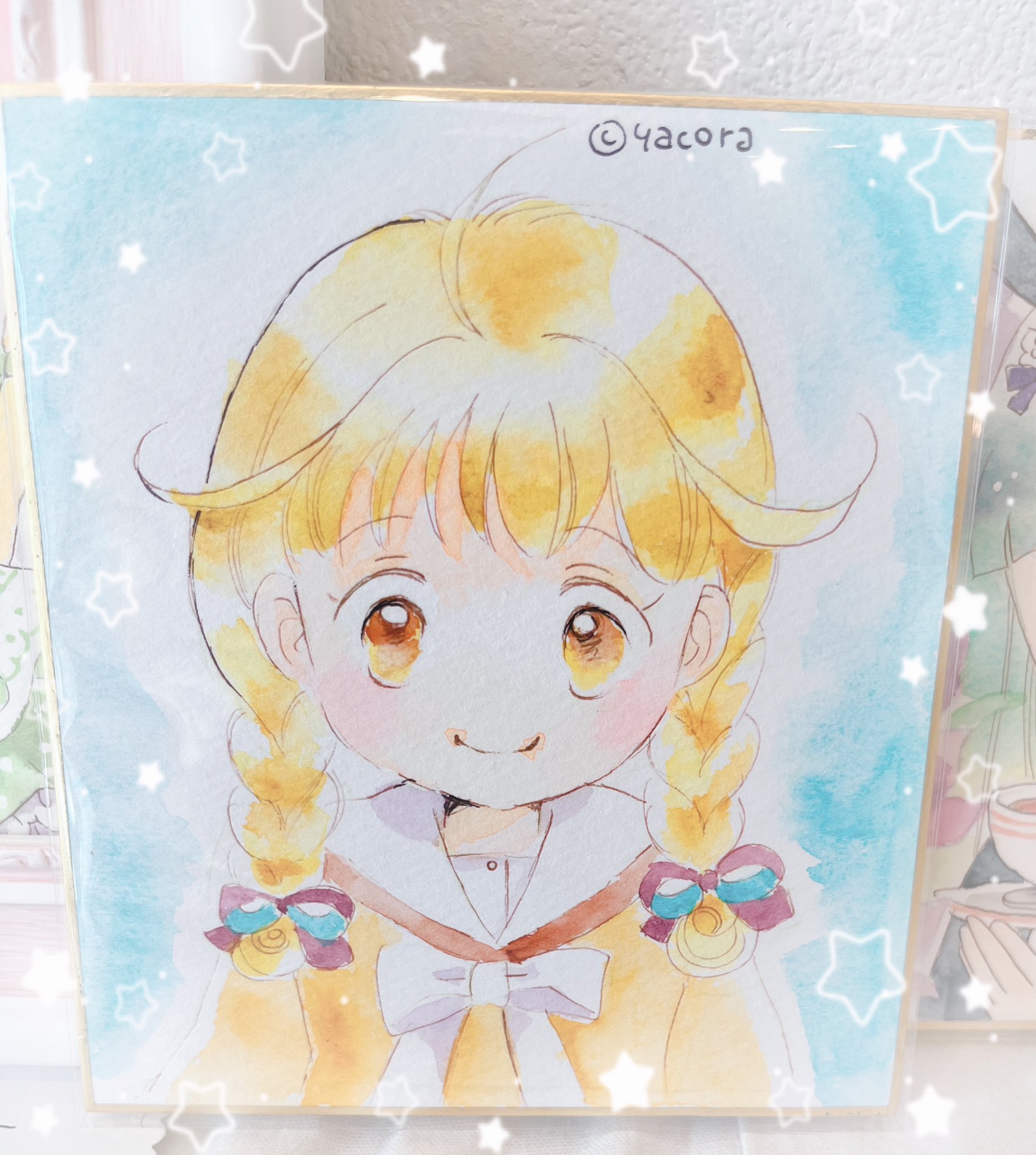 幸運　子育て　学業成就　絵　稚児大師　ガラス額入り　色紙 🍀よしだやこら🍀7/18〜個展 on X: 