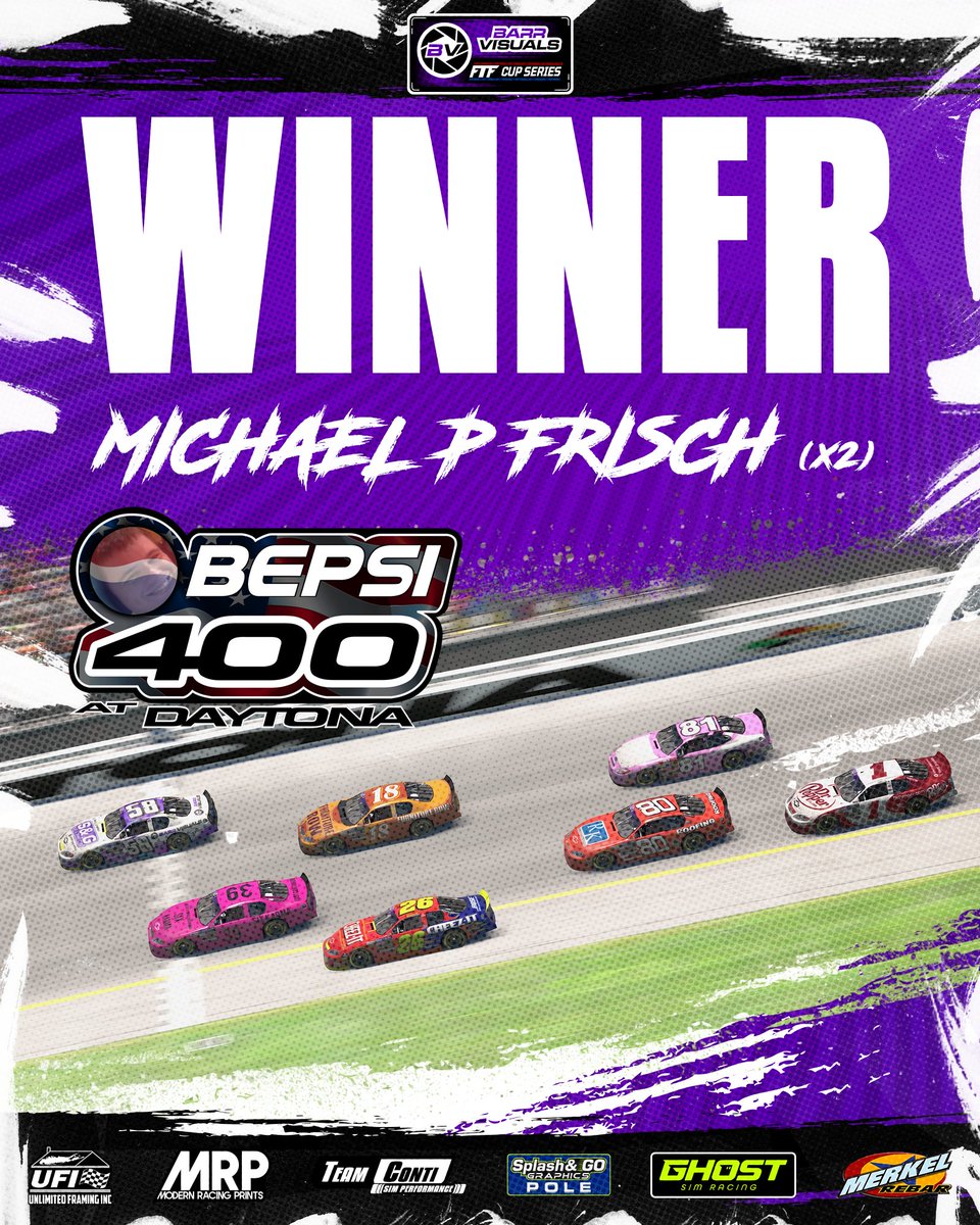 FTF_Racing's tweet image. After 407.5 miles, it came down to a photo finish! Michael @PFrisch_ holds off Daniel Faulkingham at the line for his second win of the 2025 @BarrVisuals FTF Cup Series season!