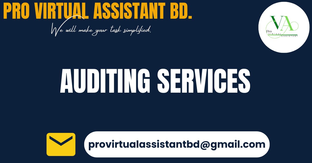 Pro Virtual Assistant BD (@pro_virtual_ast) on Twitter photo Reliable Auditing Services ensuring accuracy, compliance, and financial transparency.
Email: provirtualassistantbd@gmail.com
#bankreconciliation
#webresearch
#ShopifyDataEntry
#shopify
#Excel
#accounting
#bookkeepingservices
#bookkeeping
#CRMDataEntry
#BankStatements Reliable Auditing Services ensuring accuracy, compliance, and financial transparency.
Email: provirtualassistantbd@gmail.com
#bankreconciliation
#webresearch
#ShopifyDataEntry
#shopify
#Excel
#accounting
#bookkeepingservices
#bookkeeping
#CRMDataEntry
#BankStatements
