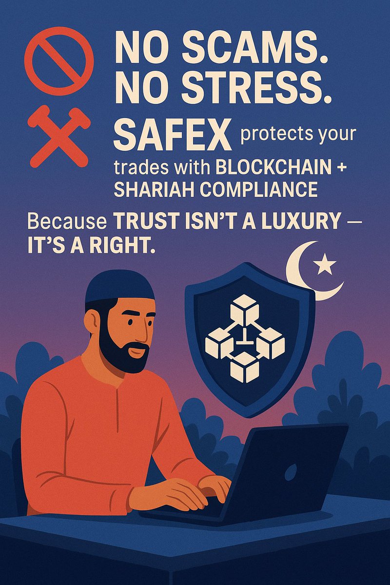 AltafHu04354071's tweet image. Trade Smarter. Stay Safer.
No scams. No stress. Just trust.
SAFEX brings Shariah-compliant, blockchain-secured trading to your fingertips.

#SAFEX #HalalCrypto #TrustWeb3 #IslamicFinance #SidraChain 
Invest link 
sidrastart.com/project/45d65c…
#SidraBank #Sidra_Digital_Asset