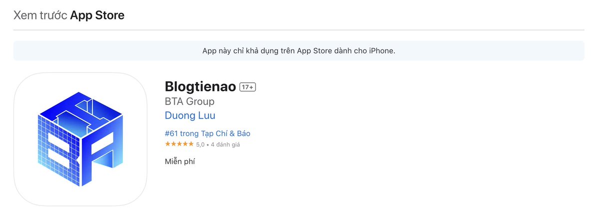 henvaibta's tweet image. Tải App Blogtienao trên Appstore cho Iphone để đọc tin tức crypto việt nam mỗi ngày dễ dàng hơn.

Link: apps.apple.com/vn/app/blogtie…

#CryptoVietnam #CryptoVN #TinTucBitcoin