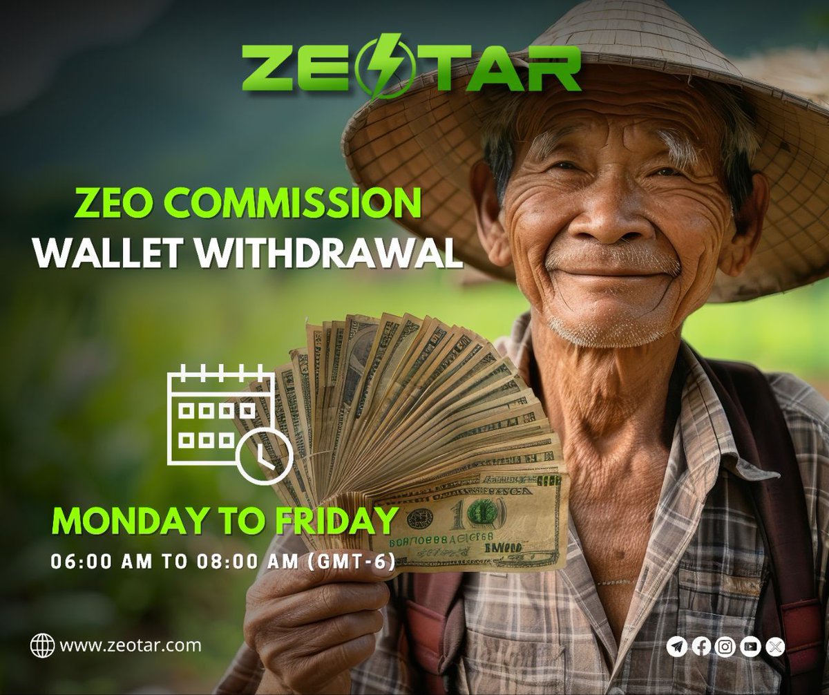 SebastianM79454's tweet photo. 💼 Start your day right with 𝙕𝙚𝙤 𝘾𝙤𝙢𝙢𝙞𝙨𝙨𝙞𝙤𝙣 wallet withdrawals! 💸 

Accessible Monday to Friday, 06:00 AM - 08:00 AM (GMT-6). 

Let’s power up your week with #ZEOTAR 🌟 

#Zeotar #ZeoCommission #EmpowerYourFuture https://t.co/77WtsSrKH4