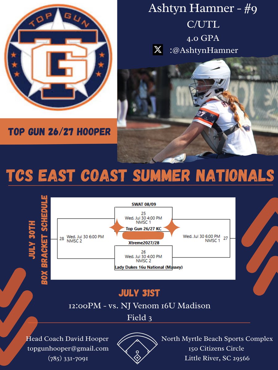 Ashtyn Hamner (@ashtynhamner) on Twitter photo We are headed to Myrtle Beach, to finish out our summer season at the <a href="/triplecrownspts/">Triple Crown Sports</a> East Coast Summer Nationals!
<a href="/TopGun0809KS/">Top Gun 26/27 KC</a> We are headed to Myrtle Beach, to finish out our summer season at the <a href="/triplecrownspts/">Triple Crown Sports</a> East Coast Summer Nationals!
<a href="/TopGun0809KS/">Top Gun 26/27 KC</a>