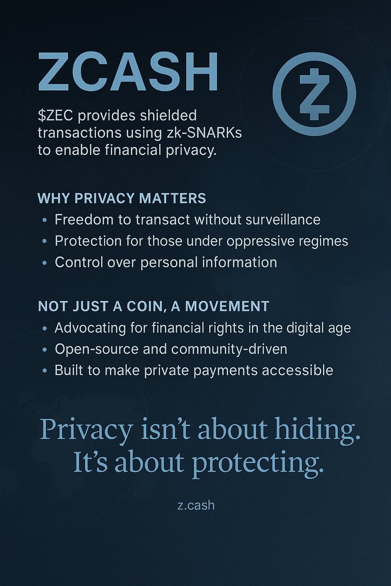 papamo1995d's tweet image. If you believe in ZEC, reply with “ZEC for Freedom”

#Zcash @Zcash