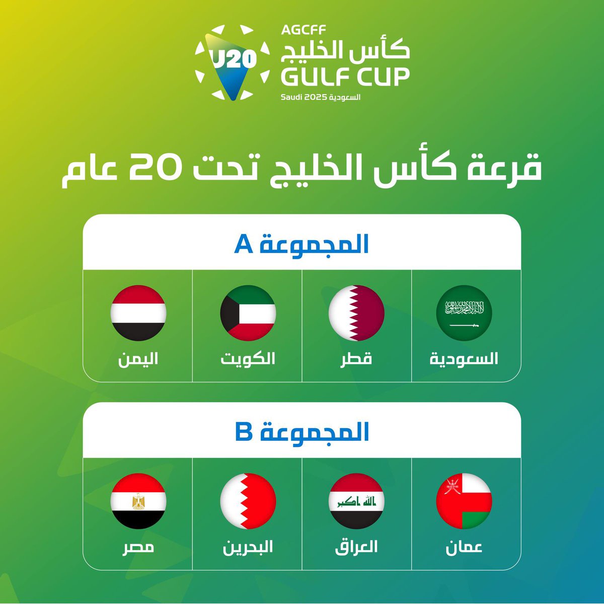 نتائج قرعة كأس الخليج للشباب