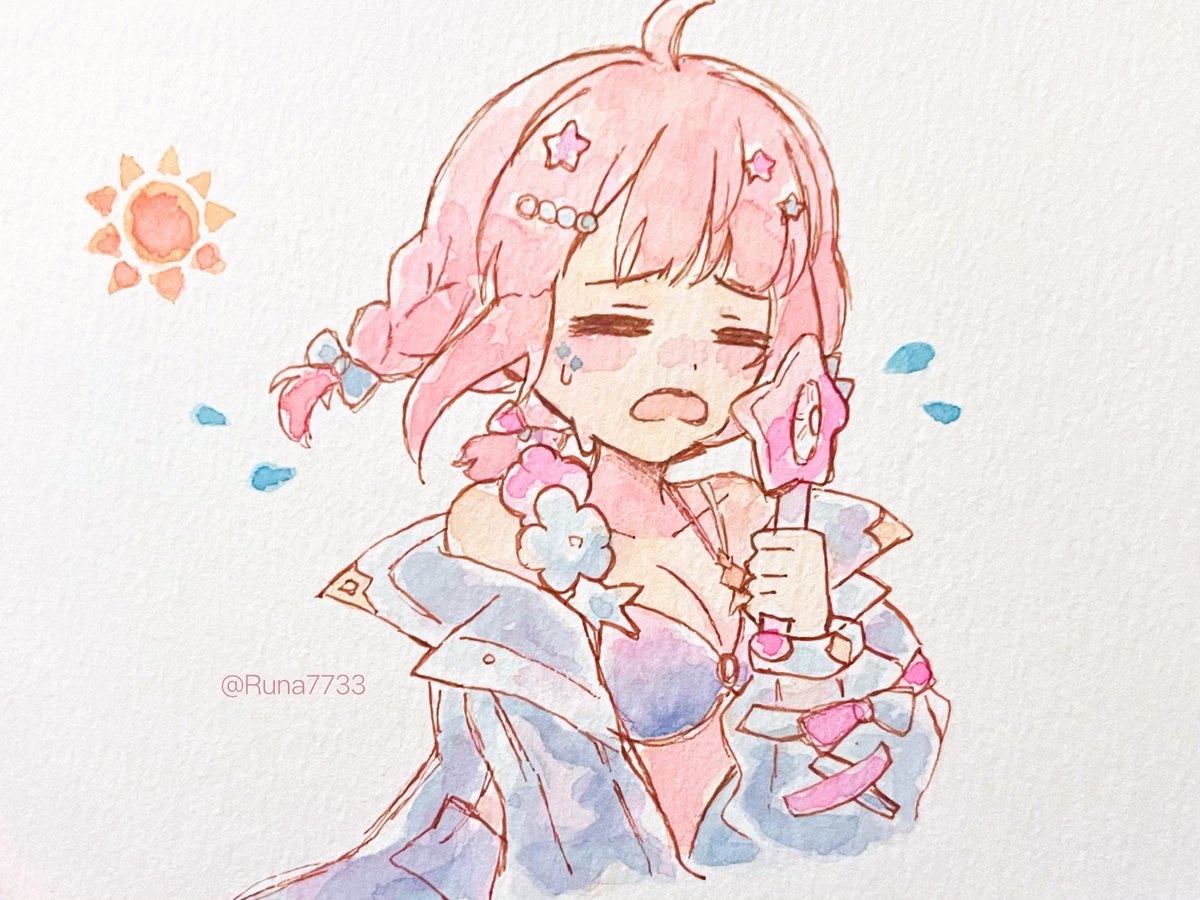 Runa7733's tweet image. あつい〜