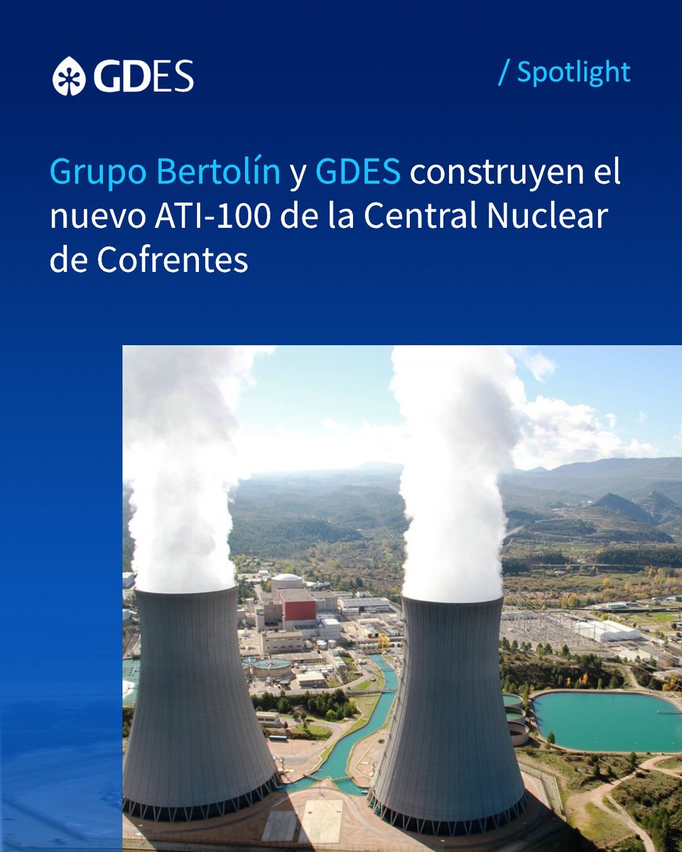 🔧CN Cofrentes ha iniciado la construcción del nuevo Almacén Temporal Individualizado total (ATI-100), un proyecto adjudicado por IBERDROLA GENERACION NUCLEAR SA a la UTE formada por las empresas valencianas <a href="/grupobertolin/">Grupo Bertolín</a> y #GDES.
Toda la info aquí: bit.ly/4mm4P4t