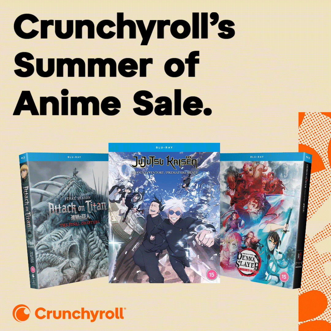 zavvi's tweet image. The Crunchyroll Summer of Anime sale is live now, with huge savings on Blu-rays, boxsets and steelbooks!

Find your next animated obsession here &amp;gt;&amp;gt;&amp;gt; zavvi.com/brands/crunchy…