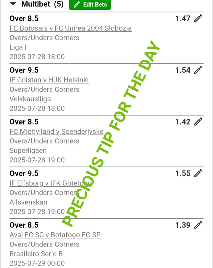 GreenWorldCTM's tweet image. My only corners tip for Monday
Chasing profit
Booking Code BW7FAE617
7 Odds
ππ―π₯π‘β½