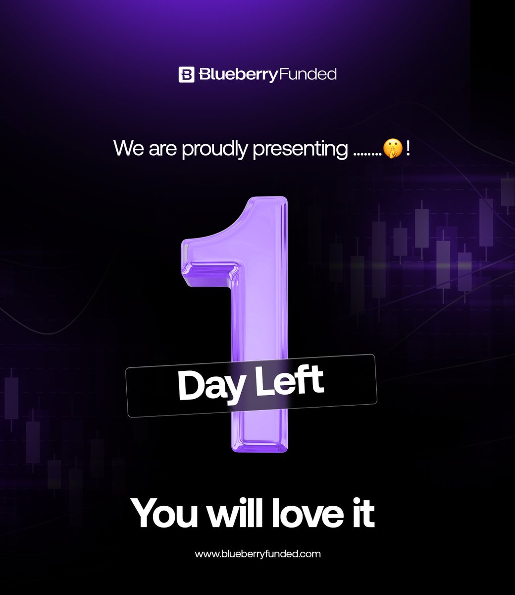 BlueberryFunded's tweet image. ‼️ 1 Day Left 

Instant Funding drops tomorrow 

- NO challenge ✅
- NO waiting ✅

Lite or Elite, we’ve got the perfect account for your trading style.

The game is about to change.