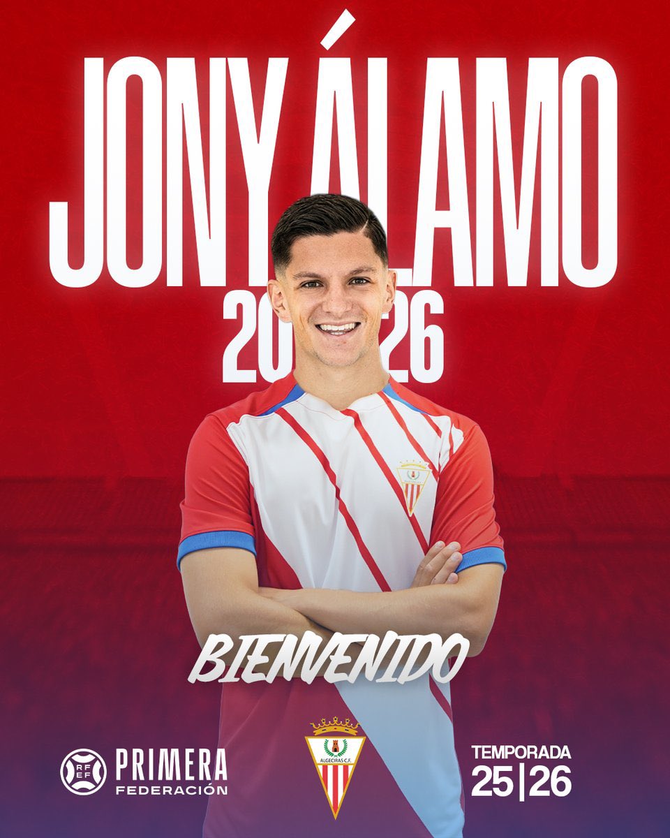 QuirosRuiz's tweet image. El Algeciras CF ficha al mediocentro Jony Álamo (23|Ex1ª Elche CF|Ex2ª FC Cartagena) libre tras rescindir en febrero en el Marbella FC.