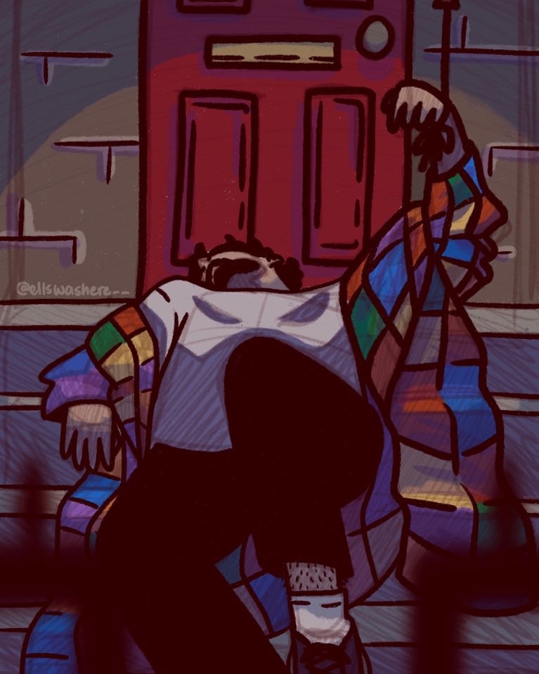 HAPPY BIRTHDAY ROMANTICISE THIS !! (sorry for the old art, i havent drawn this jacket in a year)