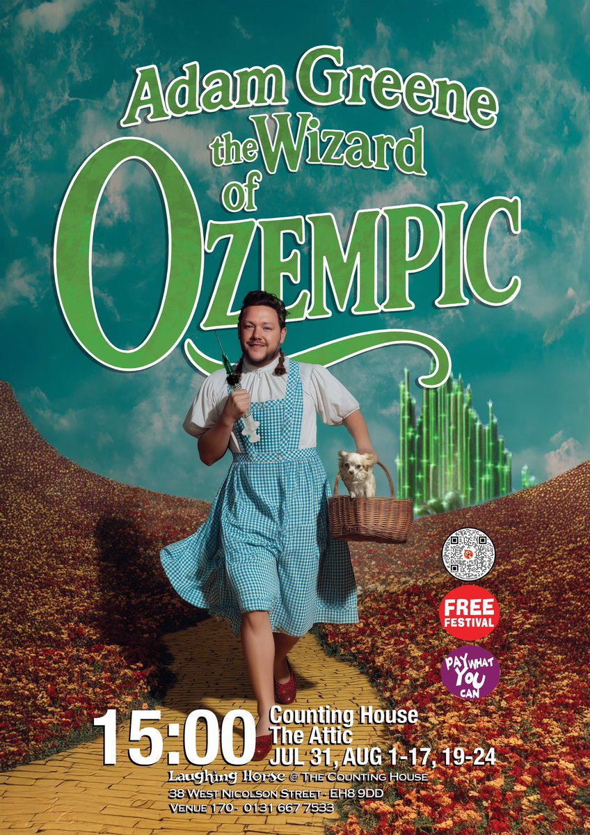 I start my run at The Edinburgh Fringe this Thursday! Thanks to <a href="/lhcomedy/">Laughing Horse</a> <a href="/CountingHouseEd/">countinghouseedinburgh</a> for putting me on and <a href="/drewstearne/">Drew Stearne</a> for the poster!