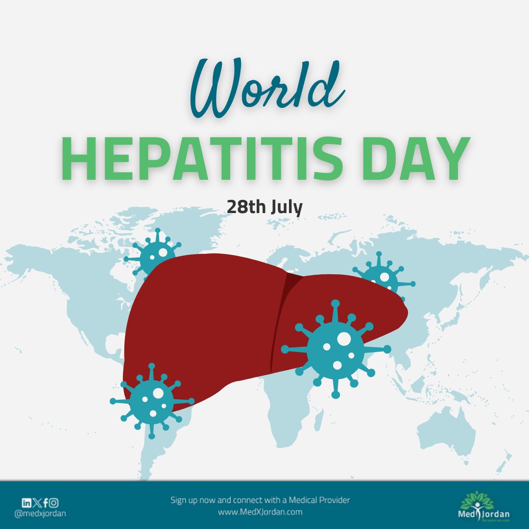 التهاب الكبد قد يكون صامتًا، لكن تأثيره كبير. لا تنتظر الأعراض، افحص واطمئن.

ميدكس الأردن توصلك بأفضل المختبرات والأطباء المتخصصين.
medxjordan.com/ar/

#MedXJordan #WorldHepatitisDay
