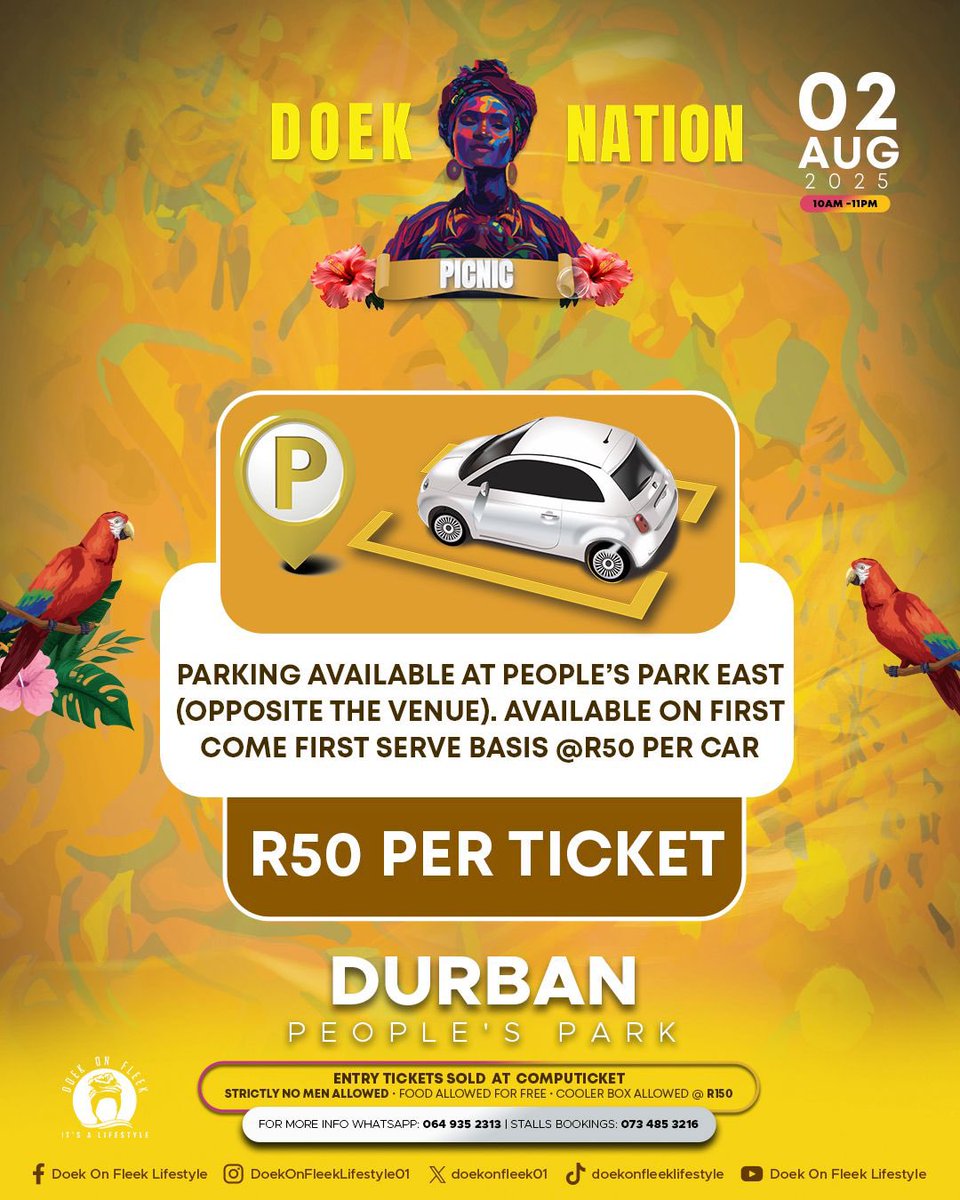 doekonfleek01's tweet image. ✨ 5 DAYS TO GO until Usuku Lwesigameko!🔥
📆: Saturday 02 August 2025
📍:People’s Park
👗: All white with a touch of Yellow
👉Follow link to Get your tickets🎫
shorturl.at/oOZ7z
@QwabeTwins
@Ladydu_sa @Sjava_atm @Nomfundo_Moh @NontokozoMkhiz9 @Uyanda_20 @MaddieOgle