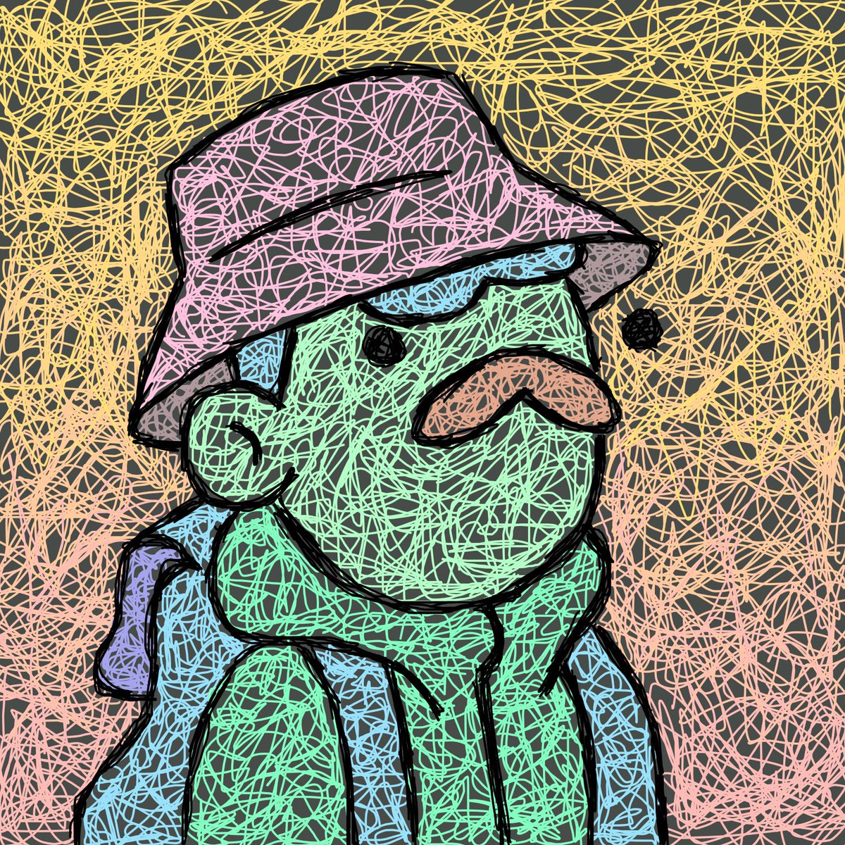 PacmanNFT's tweet image. Hey @zenace2society you asked, I had some time, I hope you like your @doodles Scribble.