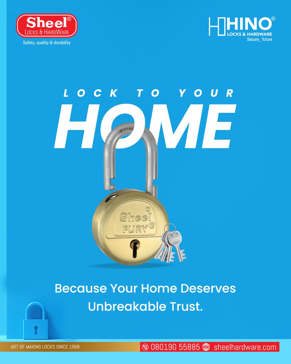 sheellocks1's tweet image. 🔒 Lock to Your Home with Sheel Fury
Because your home deserves unbreakable trust! 🏠
#SheelLocks #HomeSecurity #UnbreakableTrust #LocksAndHardware #SafetyMatters #QualityLocks #SecureLiving #TrustedSecurity #StrongLocks #SafeHome  #Padlocks #doorhardware #doorlocks #doorhandles