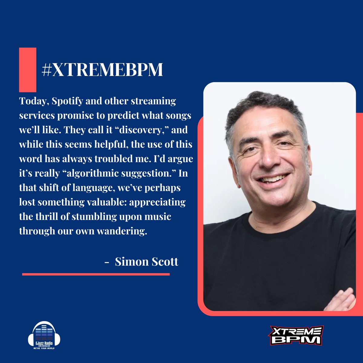 XtremeBpm's tweet photo. Simon Scott explores how discovering new music sparks deeper fan commitment  revealing the powerful link between first listens and lifelong loyalty. 💫

 #MusicDiscovery #FanEngagement #SimonScott https://t.co/SOaNuRUjQP