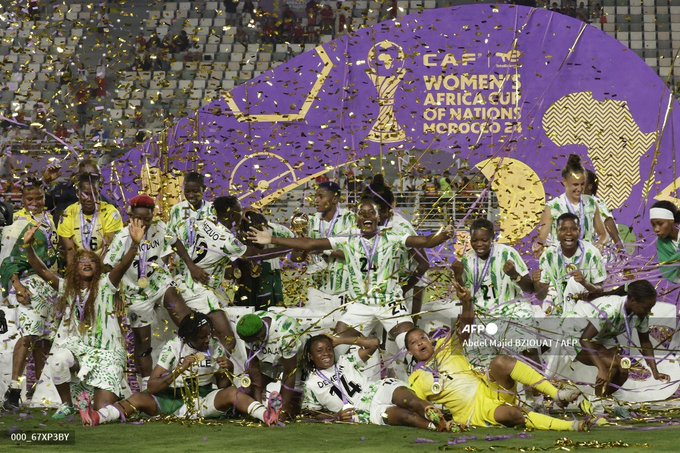 fmkabalega's tweet image. Nigeria's President Bola Tinubu led the football-mad nation in celebrating the women's squad after a stunning comeback to win a record-extending Women's Africa Cup of Nations in Morocco.
#KabalegafmUpdates