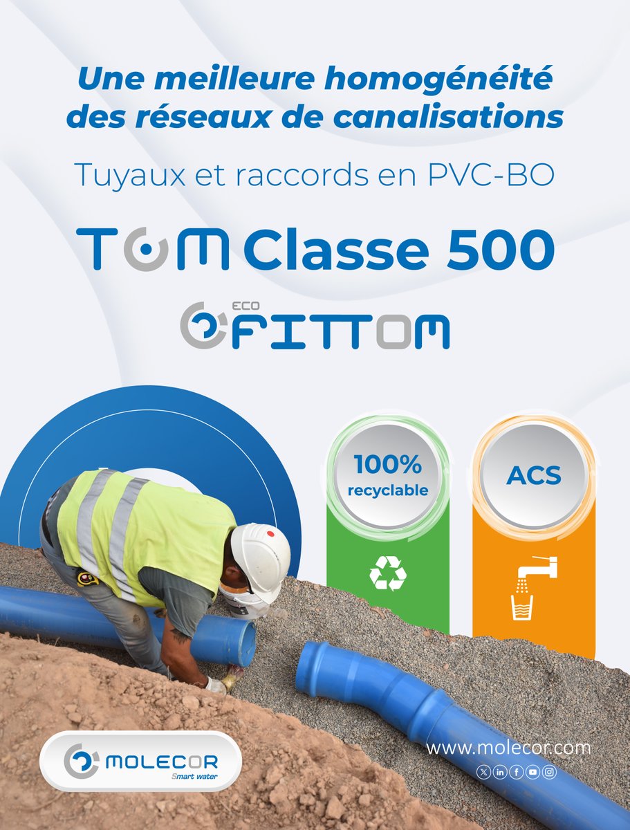Molecor (@molecor) on Twitter photo ๐ฐ L'๐๐๐ฆ de nos tuyaux ๐ง๐ข๐ ยฎ ๐๐น๐ฎ๐๐๐ฒ ๐ฑ๐ฌ๐ฌ et raccords ๐๐๐ง๐ง๐ข๐ ยฎ a รฉtรฉ renouvelรฉe jusqu'en 2030 #eaupotable
โ
Obtenez une ๐บ๐ฒ๐ถ๐น๐น๐ฒ๐๐ฟ๐ฒ ๐ต๐ผ๐บ๐ผ๐ด๐ฒฬ๐ป๐ฒฬ๐ถ๐๐ฒฬ de vos rรฉseaux grรขce ร nos tubes et accessoires en #PVCBO
โป๏ธ ๐ญ๐ฌ๐ฌ% ๐ฟ๐ฒ๐ฐ๐๐ฐ๐น๐ฎ๐ฏ๐น๐ฒ ๐ฐ L'๐๐๐ฆ de nos tuyaux ๐ง๐ข๐ ยฎ ๐๐น๐ฎ๐๐๐ฒ ๐ฑ๐ฌ๐ฌ et raccords ๐๐๐ง๐ง๐ข๐ ยฎ a รฉtรฉ renouvelรฉe jusqu'en 2030 #eaupotable
โ
Obtenez une ๐บ๐ฒ๐ถ๐น๐น๐ฒ๐๐ฟ๐ฒ ๐ต๐ผ๐บ๐ผ๐ด๐ฒฬ๐ป๐ฒฬ๐ถ๐๐ฒฬ de vos rรฉseaux grรขce ร nos tubes et accessoires en #PVCBO
โป๏ธ ๐ญ๐ฌ๐ฌ% ๐ฟ๐ฒ๐ฐ๐๐ฐ๐น๐ฎ๐ฏ๐น๐ฒ