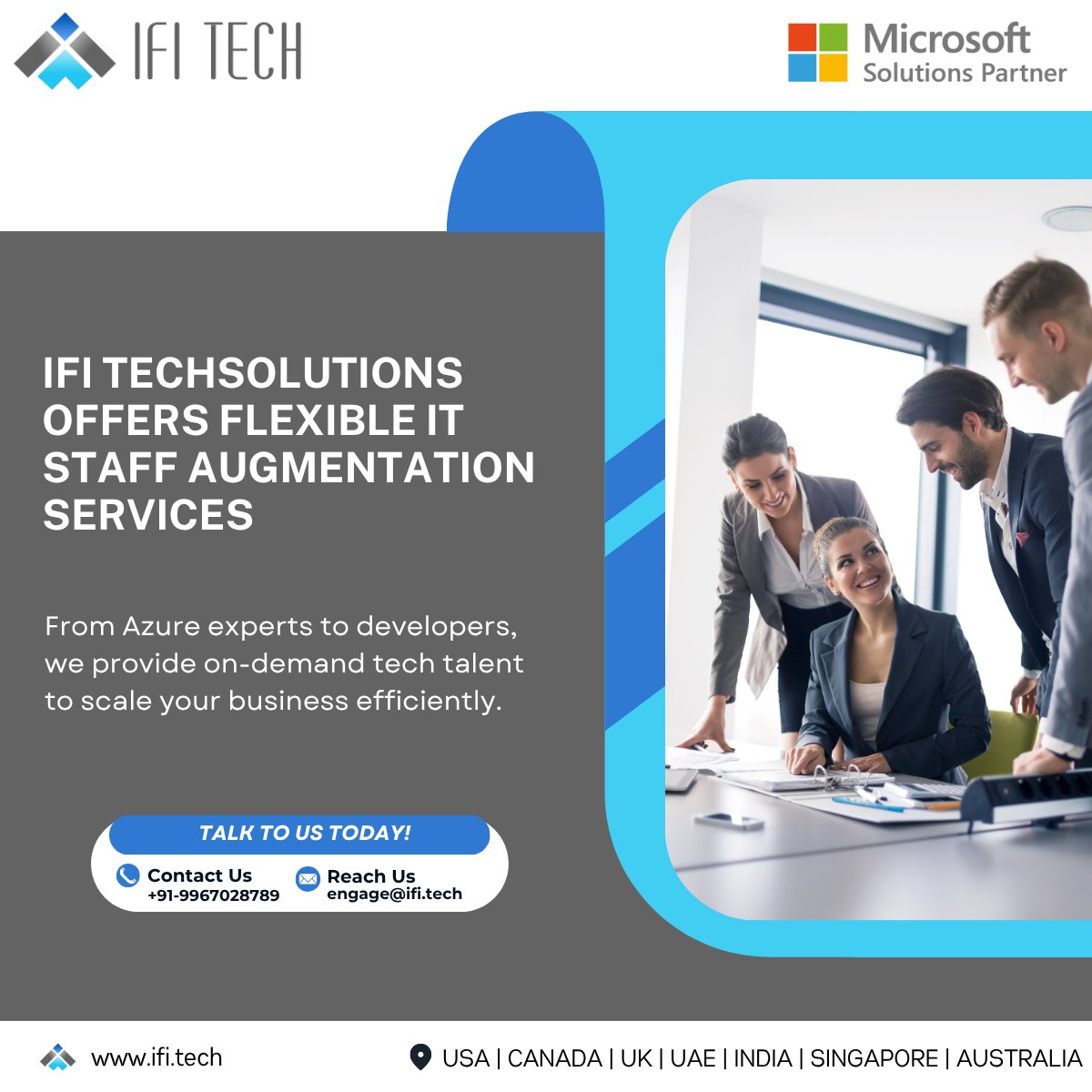 IFITech's tweet image. Need skilled IT experts on demand?
IFI Techsolutions offers flexible IT Staff Augmentationโfrom Azure pros to developers. Scale fast, hire smart.
๐ +91-9967028789
๐ bit.ly/40EcToI
#ITStaffAugmentation #TechTalent #MicrosoftExperts #IFITechsolutions #SmartHiring