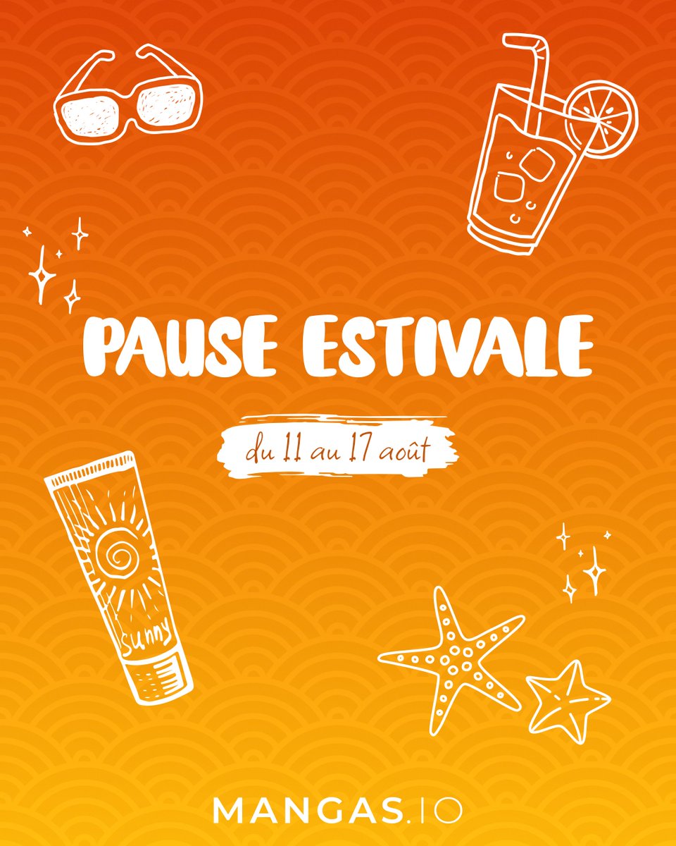 La team prend une pause estivale du 11 au 17 août pour revenir en super forme ☀️

Nous te répondrons à notre retour si tu nous écris sur cette période, que ce soit en MP ou par mail.
En attendant, profite à fond de notre catalogue pour accompagner tes vacances !

À très vite ⛱️