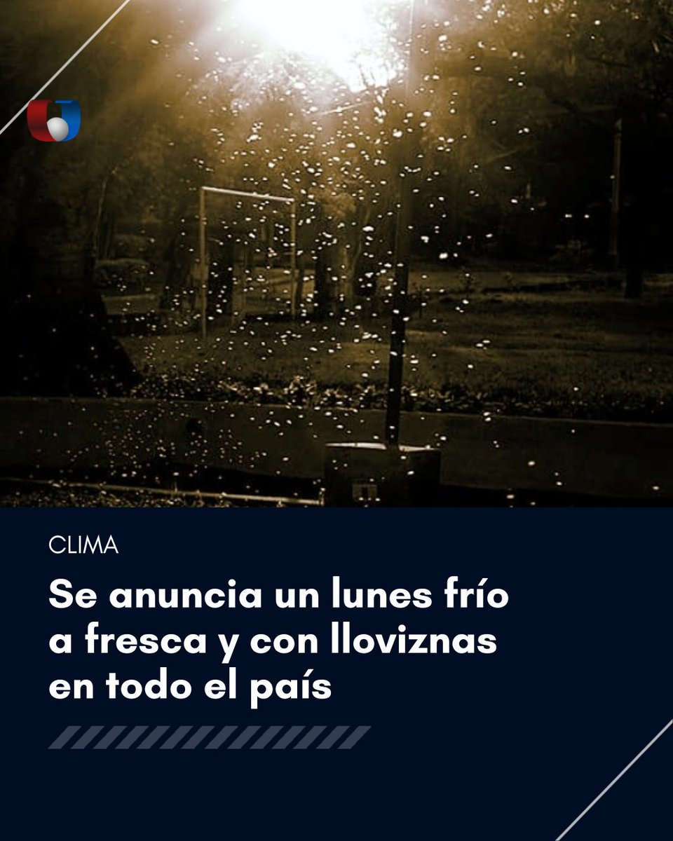 Unicanal's tweet image. ARRANCA LA SEMANA ✅
➡️ La Dirección de Meteorología pronostica un día frío a fresco, cielo mayormente nublado, vientos moderados del sur, además de lloviznas, que luego irían mejorando.
🌧️ Además, no se descarta la formación de neblinas durante las primeras horas de la mañana,…