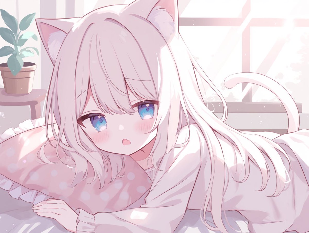 ComikeMaster's tweet image. 週末遊びすぎて朝起きたら夕方だった時の絶望ねこみみ