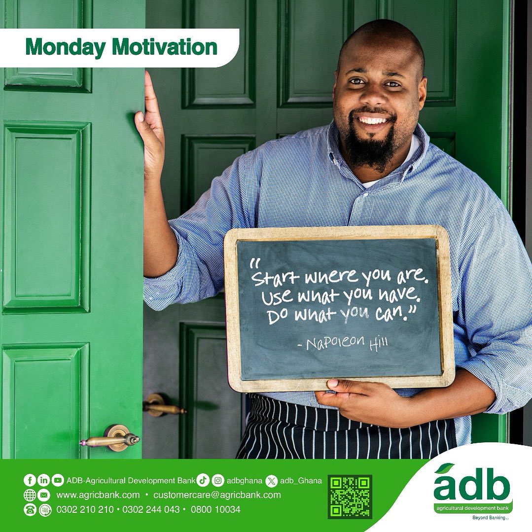 Great things begin with small, consistent efforts. Start today. #MondayMotivation 

ADB, Beyond Banking…