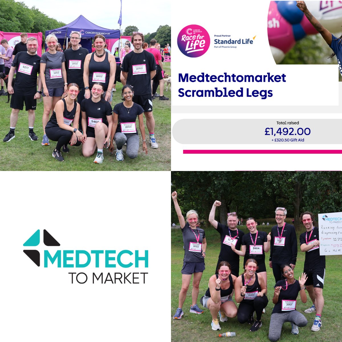Medtechtomarket Ltd (@medtechtomarket) on Twitter photo Well done to all the Medtechtomarket runners who took part in the <a href="/CR_UK/">Cancer Research UK</a> <a href="/raceforlife/">Race for Life</a> yesterday, raising over £1400 for a great cause. Well done to all the Medtechtomarket runners who took part in the <a href="/CR_UK/">Cancer Research UK</a> <a href="/raceforlife/">Race for Life</a> yesterday, raising over £1400 for a great cause.