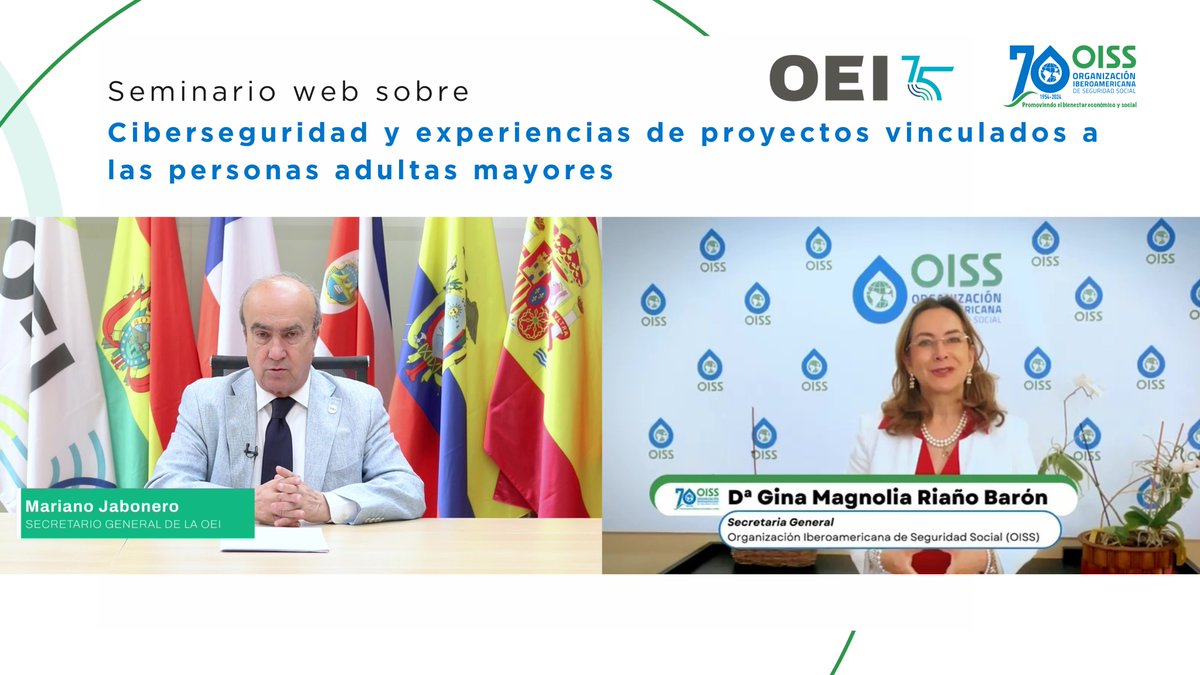 EspacioOEI's tweet image. Personas adultas mayores y #ciberseguridad: un seminario web de OEI y @OissSec pone la lupa sobre el tema para cerrar brechas y proteger derechos en esta población.

Si te lo perdiste, míralo completo aquí 👇
oei.int/oficinas/secre…